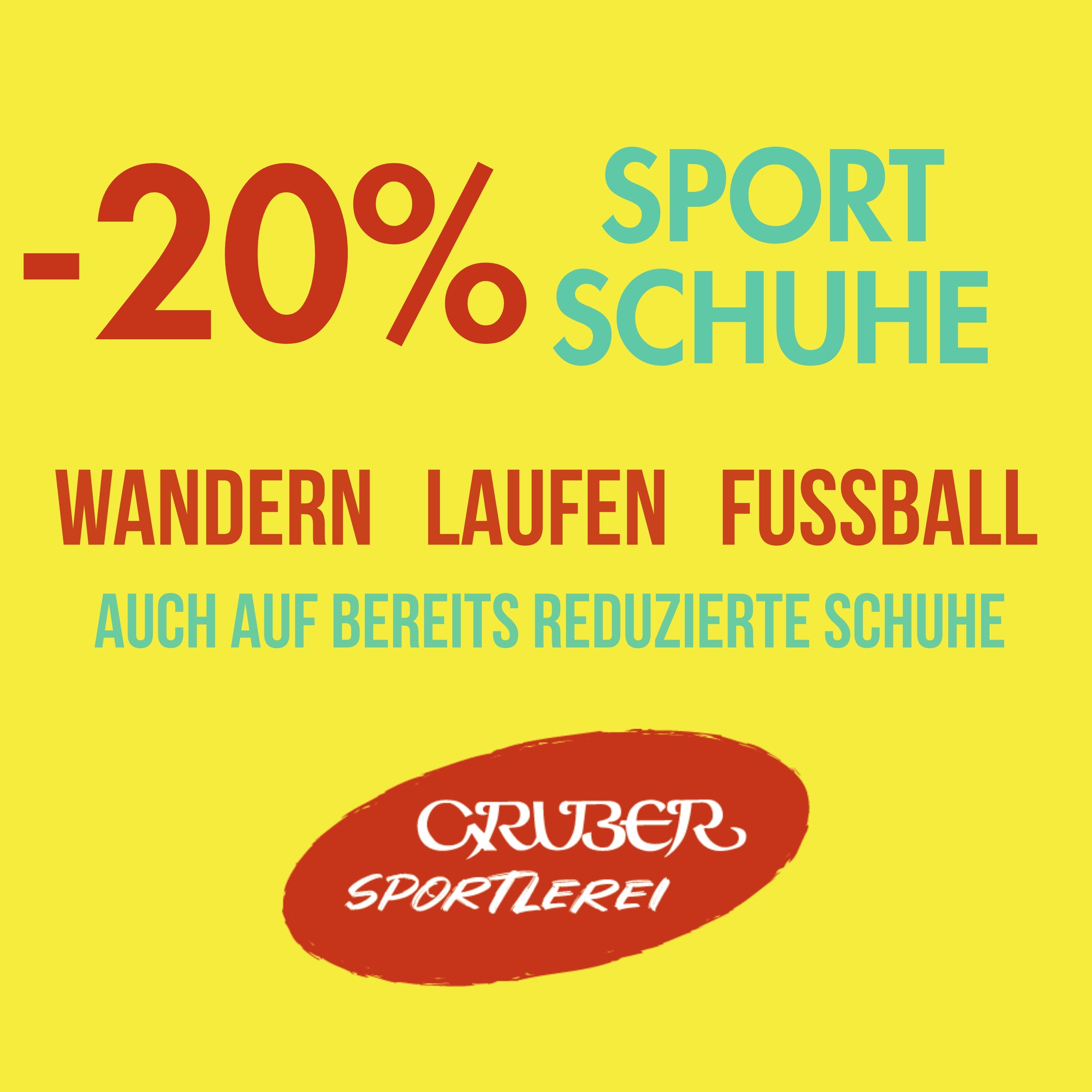 -20% zusätzlich auf alle Sportschuhe auch auf bereits reduzierte Schuhe