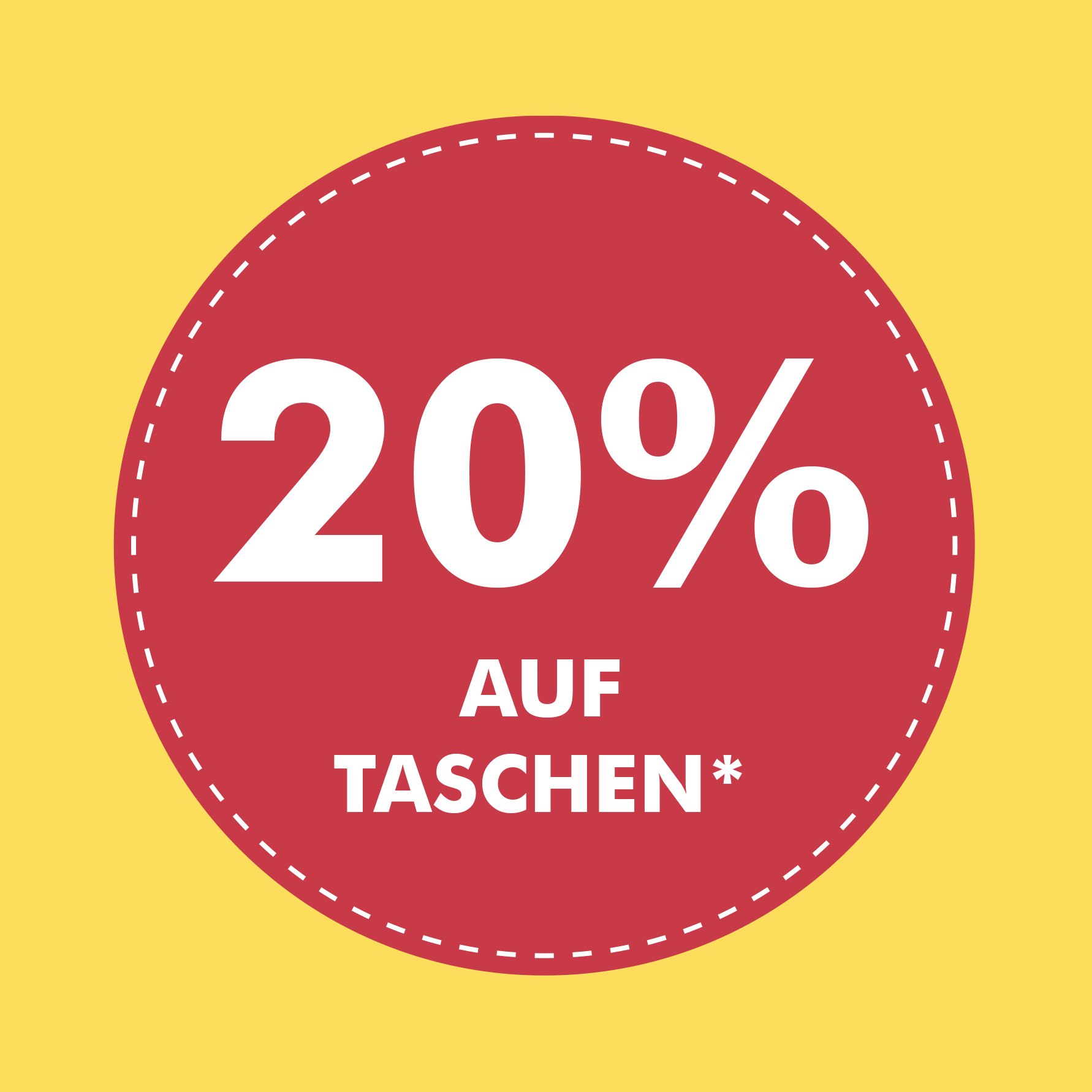 20 % Rabatt auf Taschen Nur diese Woche