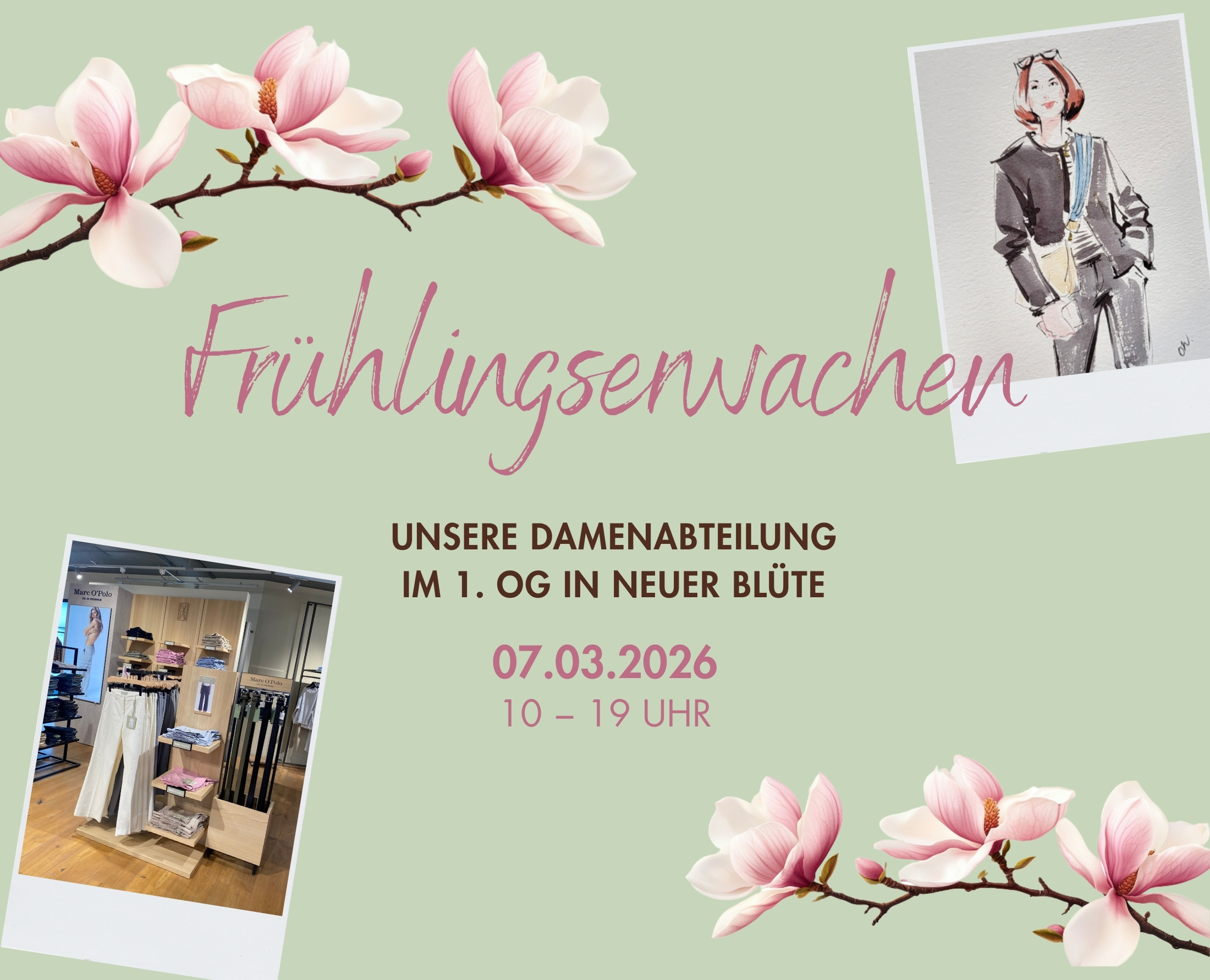 Unsere Damenabteilung in neuer Blüte Eröffnung am 07. März in Erding